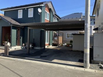 盛岡市　N様邸　屋根外壁塗装、カーポート、フェンス、枕木工事　
